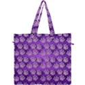 Pattern Texture Feet Dog Purple Canvas Travel Bag View1