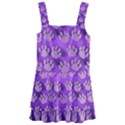 Pattern Texture Feet Dog Purple Kids  Layered Skirt Swimsuit View1