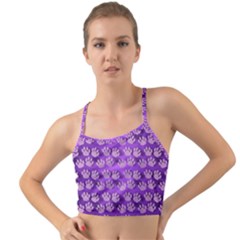 Pattern Texture Feet Dog Purple Mini Tank Bikini Top by Dutashop