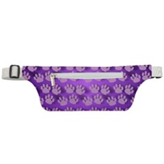 Pattern Texture Feet Dog Purple Active Waist Bag by Dutashop