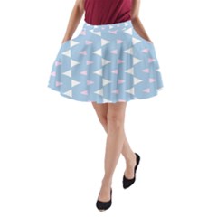 Pattern 3d A-line Pocket Skirt by Dutashop