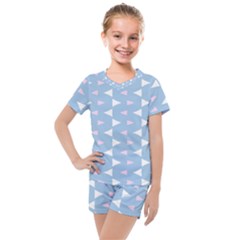 Pattern 3d Kids  Mesh Tee And Shorts Set