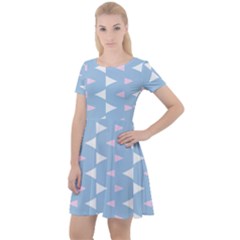 Pattern 3d Cap Sleeve Velour Dress  by Dutashop