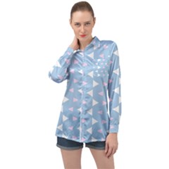 Pattern 3d Long Sleeve Satin Shirt