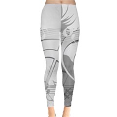 Dance Music Treble Clef Sound Girl Leggings  by Dutashop