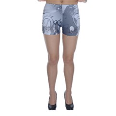 Dance Music Treble Clef Sound Girl Skinny Shorts by Dutashop