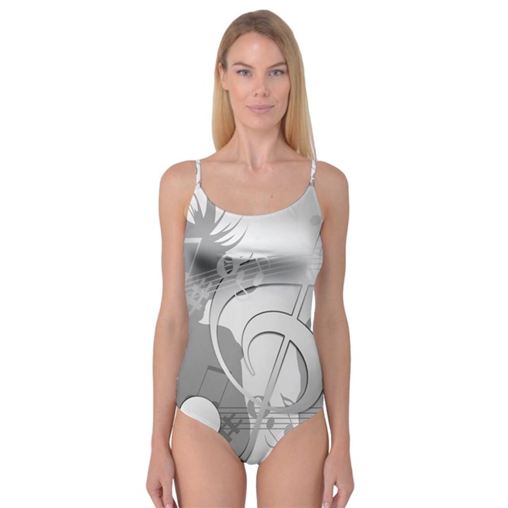 Dance Music Treble Clef Sound Girl Camisole Leotard 