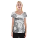 Dance Music Treble Clef Sound Girl Cap Sleeve Top View1