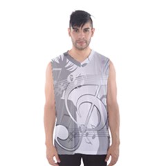 Dance Music Treble Clef Sound Girl Men s Basketball Tank Top by Dutashop