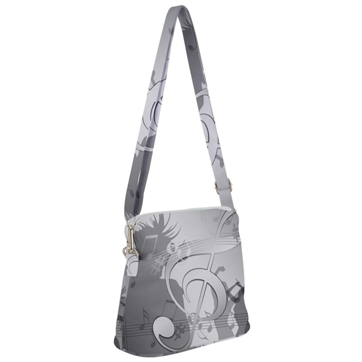 Dance Music Treble Clef Sound Girl Zipper Messenger Bag