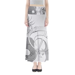 Dance Music Treble Clef Sound Girl Full Length Maxi Skirt by Dutashop