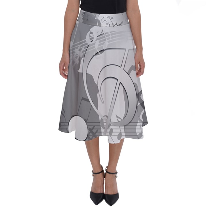 Dance Music Treble Clef Sound Girl Perfect Length Midi Skirt