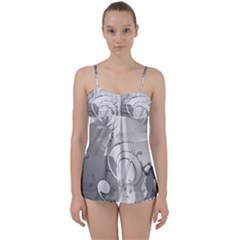 Dance Music Treble Clef Sound Girl Babydoll Tankini Set