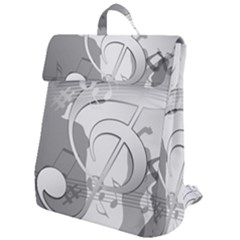 Dance Music Treble Clef Sound Girl Flap Top Backpack by Dutashop