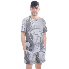 Dance Music Treble Clef Sound Girl Men s Mesh Tee And Shorts Set