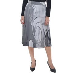 Dance Music Treble Clef Sound Girl Classic Velour Midi Skirt 