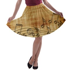 Dance Music A-line Skater Skirt by Dutashop