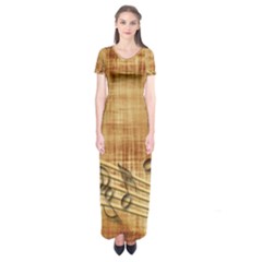 Dance Music Short Sleeve Maxi Dress by Dutashop