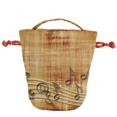 Dance Music Drawstring Bucket Bag by Dutashop