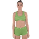 Green Pattern Ornate Background Racerback Boyleg Bikini Set View1