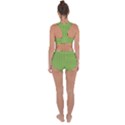 Green Pattern Ornate Background Racerback Boyleg Bikini Set View2