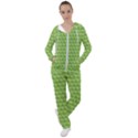 Green Pattern Ornate Background Women s Tracksuit View1