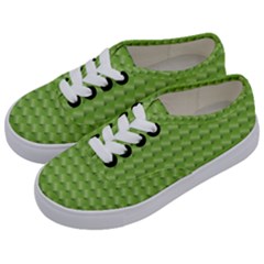 Green Pattern Ornate Background Kids  Classic Low Top Sneakers by Dutashop