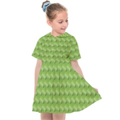 Green Pattern Ornate Background Kids  Sailor Dress by Dutashop