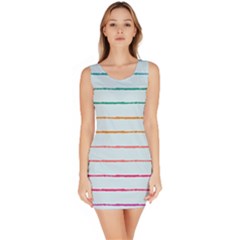 Crayon Background School Paper Bodycon Dress