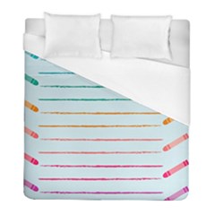 Crayon Background School Paper Duvet Cover (full/ Double Size) by Dutashop