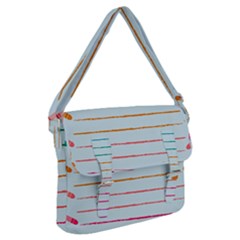 Crayon Background School Paper Buckle Messenger Bag