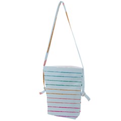 Crayon Background School Paper Folding Shoulder Bag