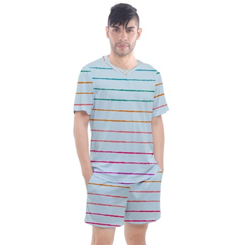 Crayon Background School Paper Men s Mesh Tee And Shorts Set by Dutashop