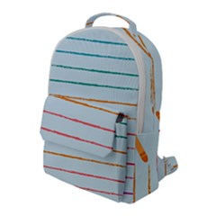 Crayon Background School Paper Flap Pocket Backpack (large) by Dutashop