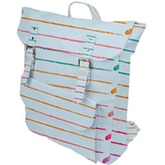 Crayon Background School Paper Buckle Up Backpack