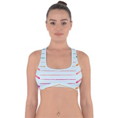 Crayon Background School Paper Cross Back Hipster Bikini Top 