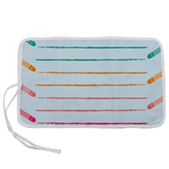 Crayon Background School Paper Pen Storage Case (s) by Dutashop