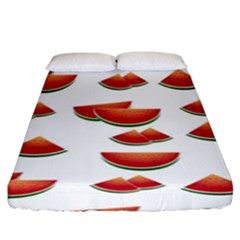 Summer Watermelon Pattern Fitted Sheet (king Size) by Dutashop