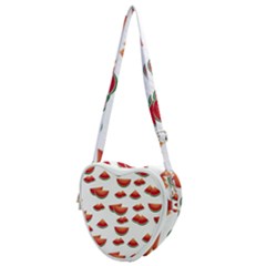 Summer Watermelon Pattern Heart Shoulder Bag by Dutashop