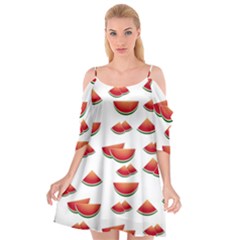 Summer Watermelon Pattern Cutout Spaghetti Strap Chiffon Dress