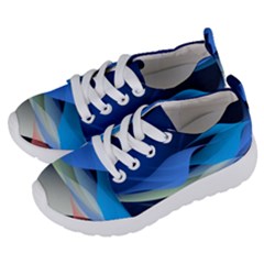 Flower Background Blue Design Kids  Lightweight Sports Shoes