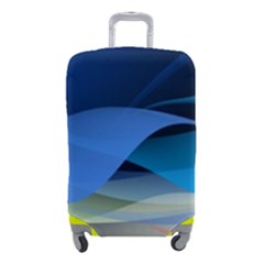 Flower Background Blue Design Luggage Cover (small) by Dutashop