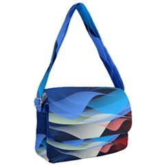 Flower Background Blue Design Courier Bag