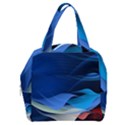 Flower Background Blue Design Boxy Hand Bag View1