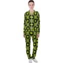 Green Pattern Square Squares Casual Jacket and Pants Set View1