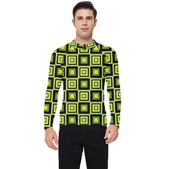 Green Pattern Square Squares Men s Long Sleeve Rash Guard