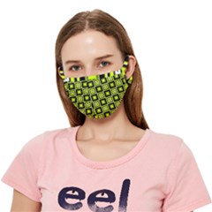 Green Pattern Square Squares Crease Cloth Face Mask (adult)