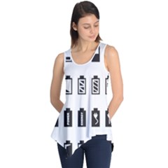 Battery Icons Charge Sleeveless Tunic by Dutashop