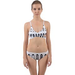 Battery Icons Charge Wrap Around Bikini Set by Dutashop