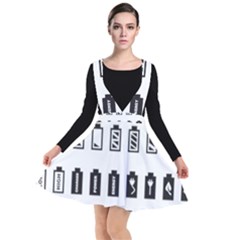 Battery Icons Charge Plunge Pinafore Dress